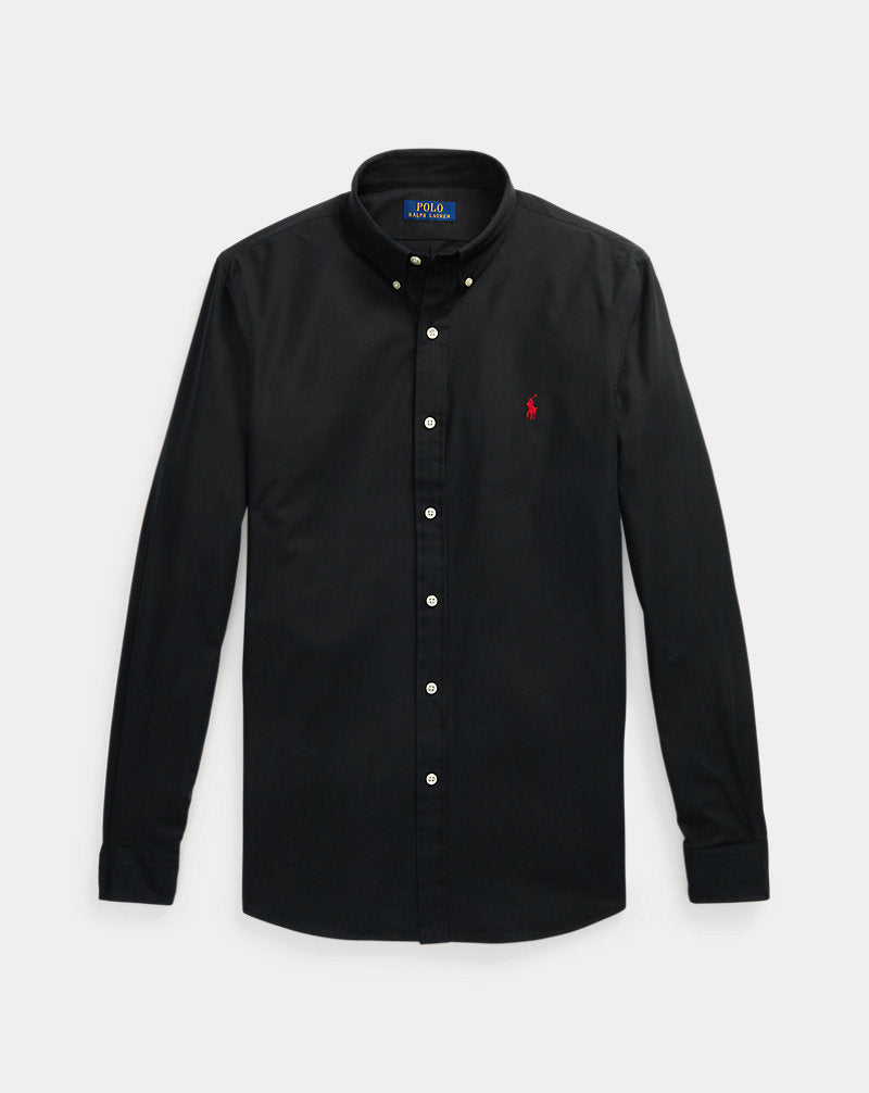 Ralph Lauren Slim Fit Garment-Dyed Oxford Shirt, Black
