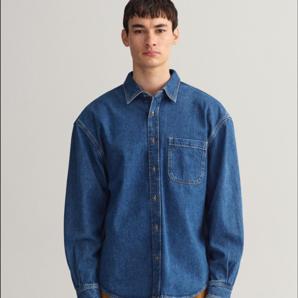 Gant Oversized Denim Twill Shirt