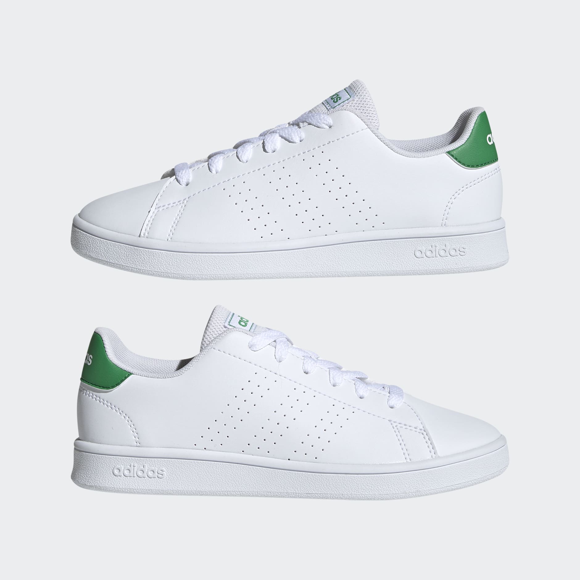 Adidas Advantage Base 2 Gs Sportswear Shoes White/Green