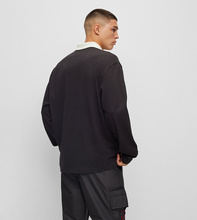 HUGO Men’s Dilvret Cotton Jersey Polo Shirt