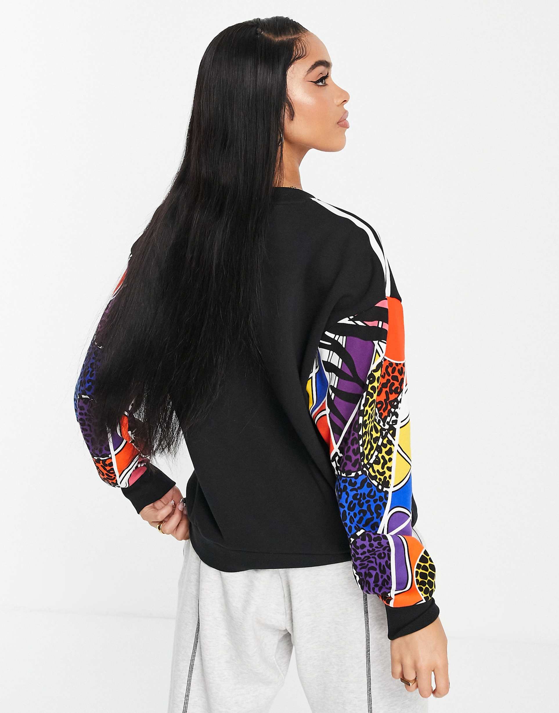 Adidas Originals x Rich Mnisi Graphic Sleeve Sweatshirt in Black