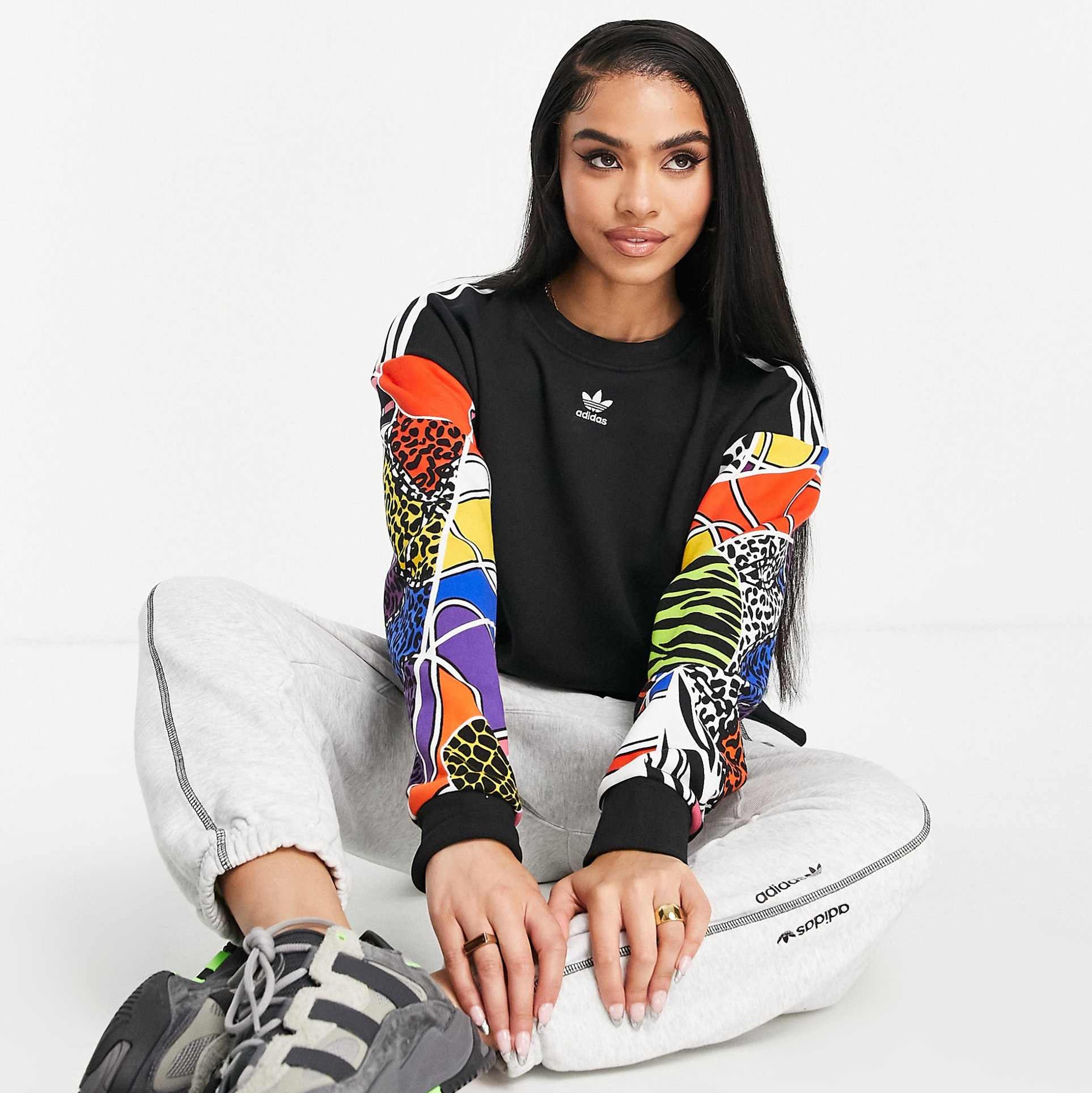 Adidas Originals x Rich Mnisi Graphic Sleeve Sweatshirt in Black