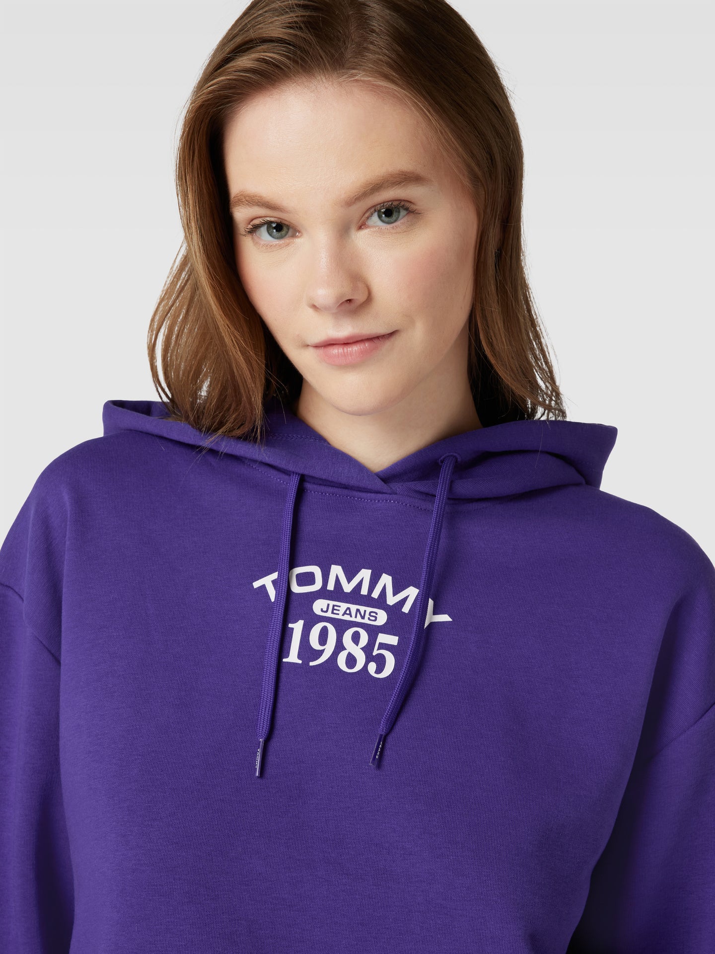 Tommy Jeans Hoodie with logo print in Purple