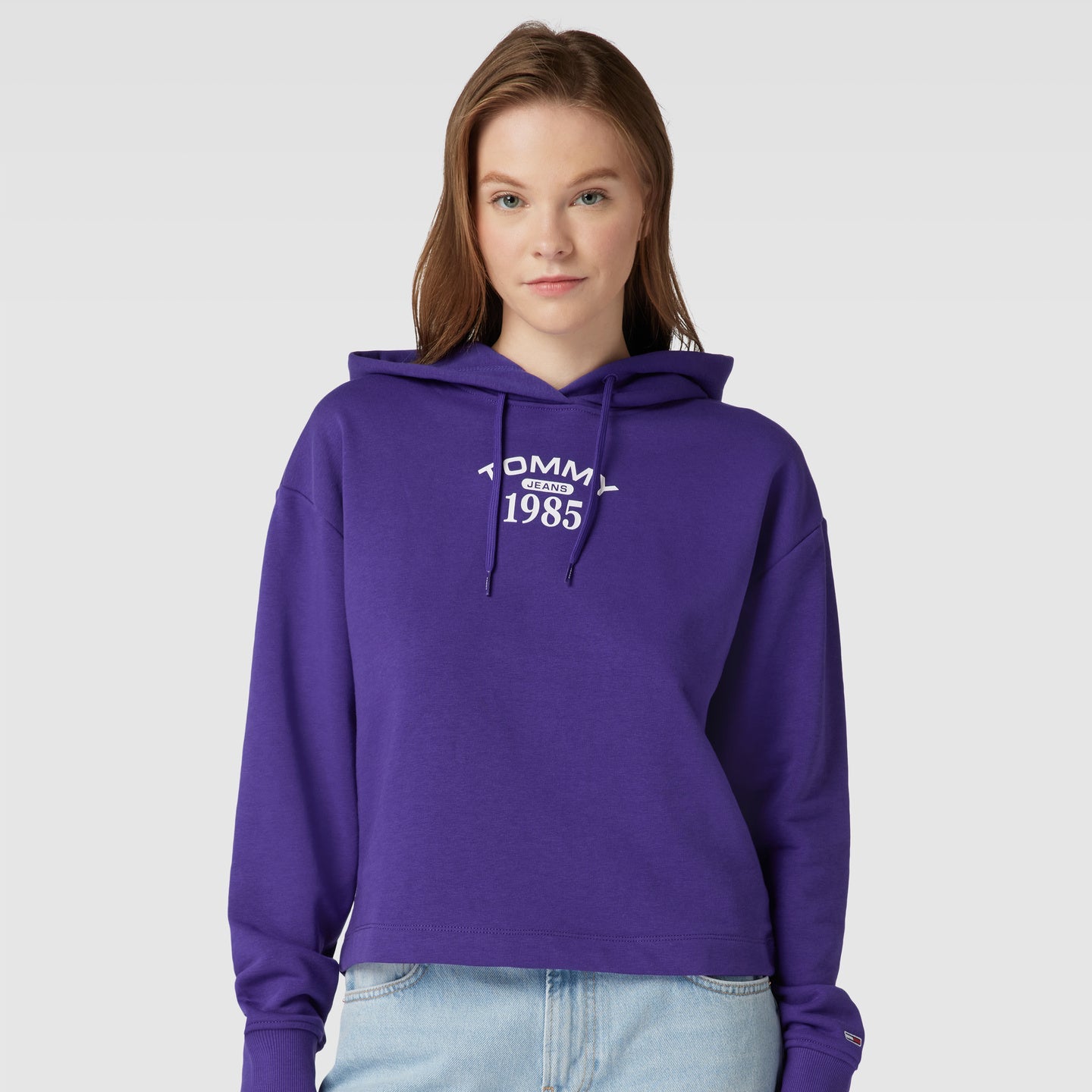 Tommy Jeans Hoodie with logo print in Purple