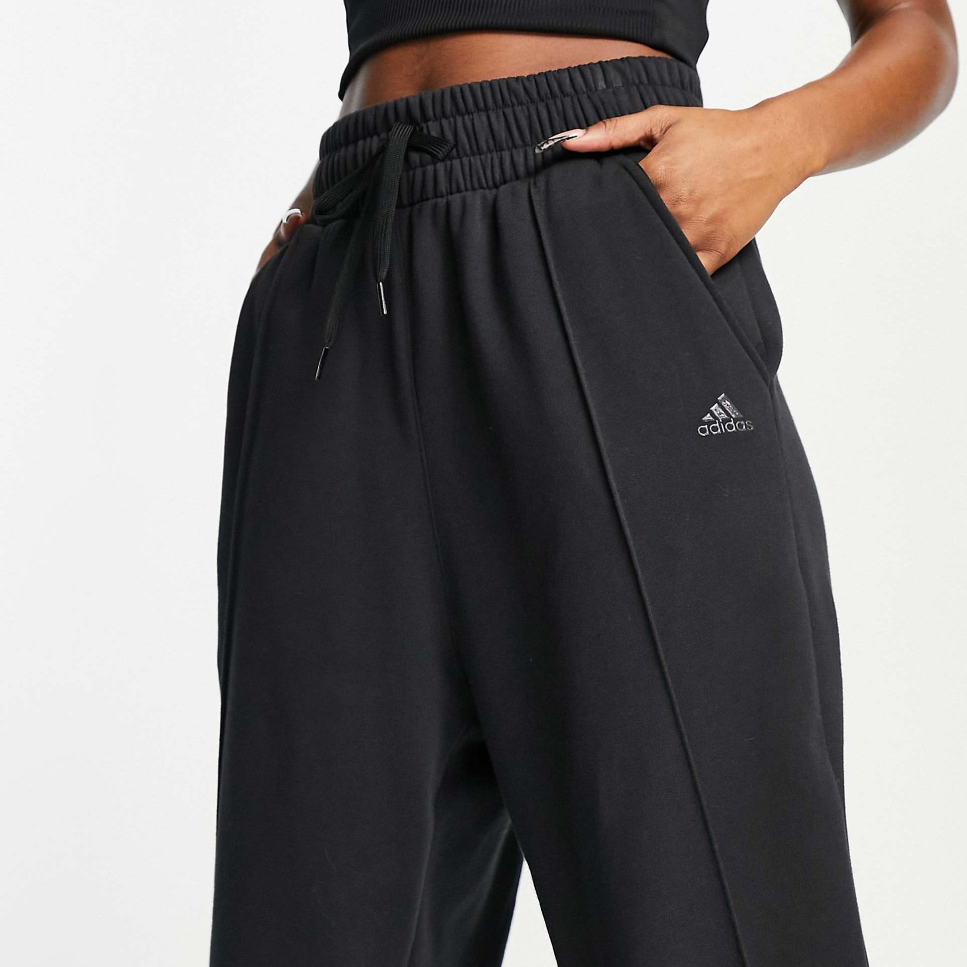 Adidas Training Hyperglam Fleece Joggers in Black