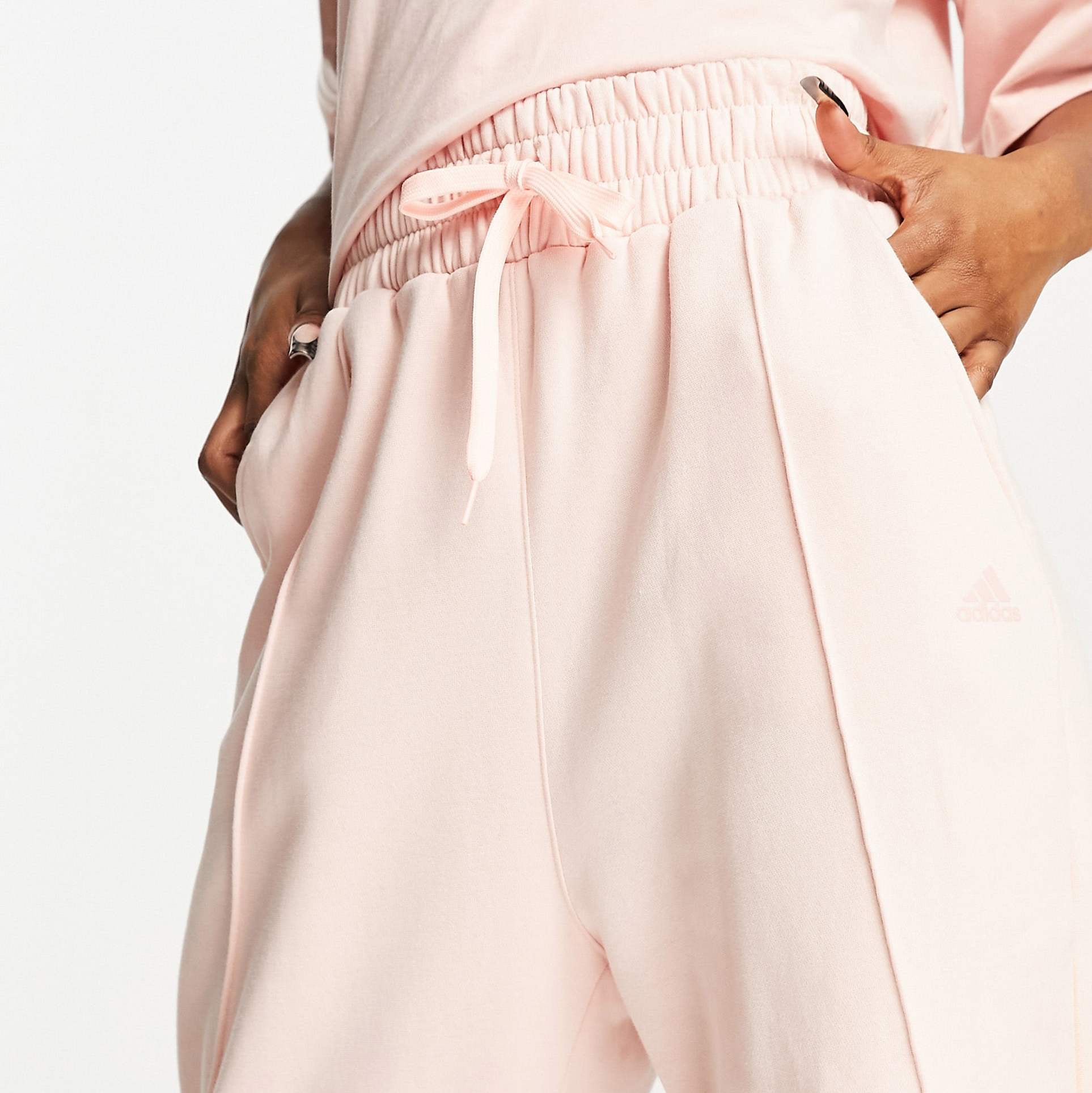 Adidas Training Hyperglam Fleece Joggers in Pink