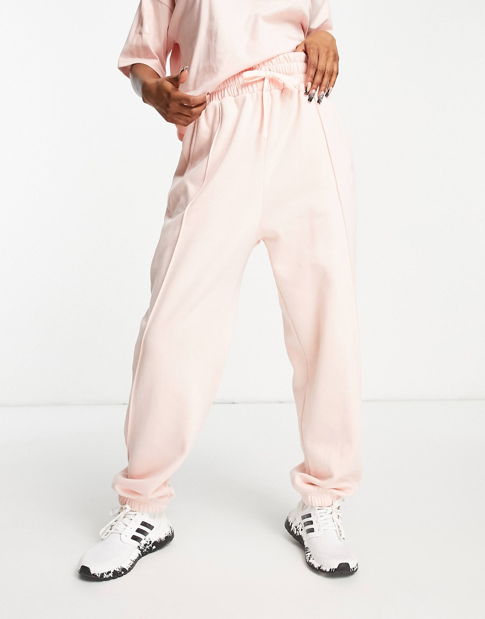 Adidas Training Hyperglam Fleece Joggers in Pink