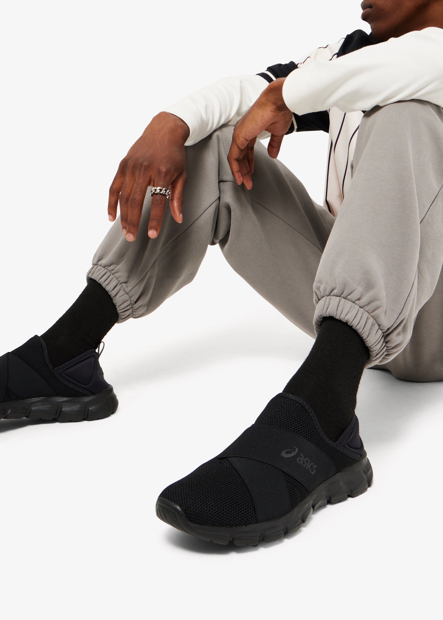 Asics Quantum Lyte slip-on Sneakers, Black