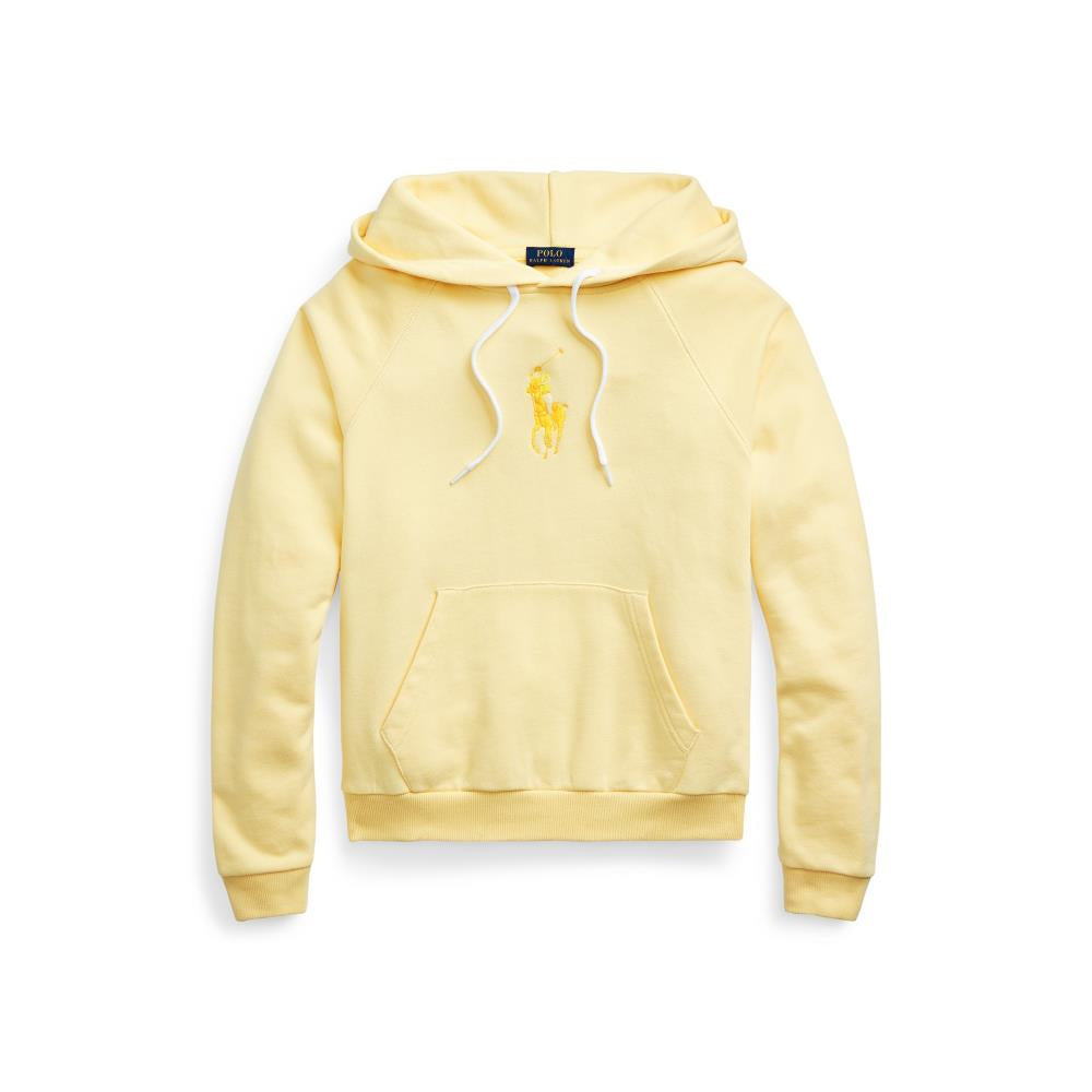 Polo Ralph Lauren Women's Big Pony Fleece Hoodie in Yellow