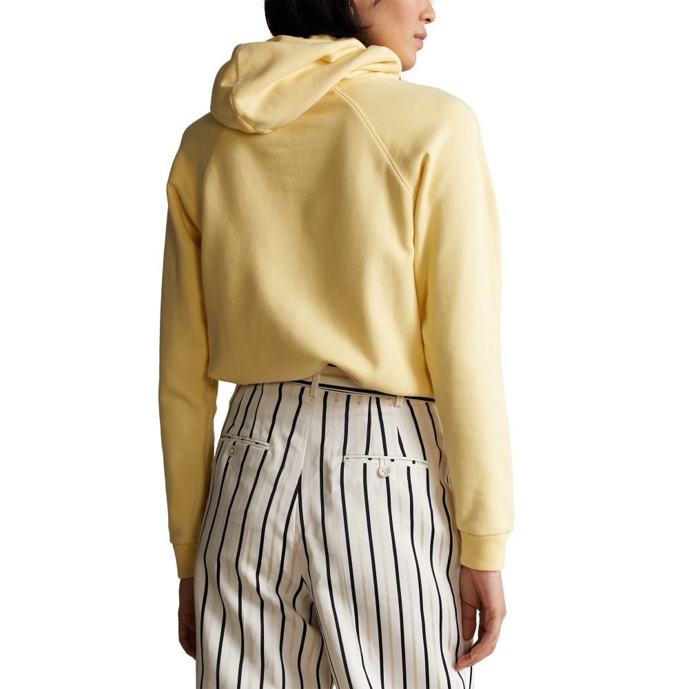 Polo Ralph Lauren Women's Big Pony Fleece Hoodie in Yellow