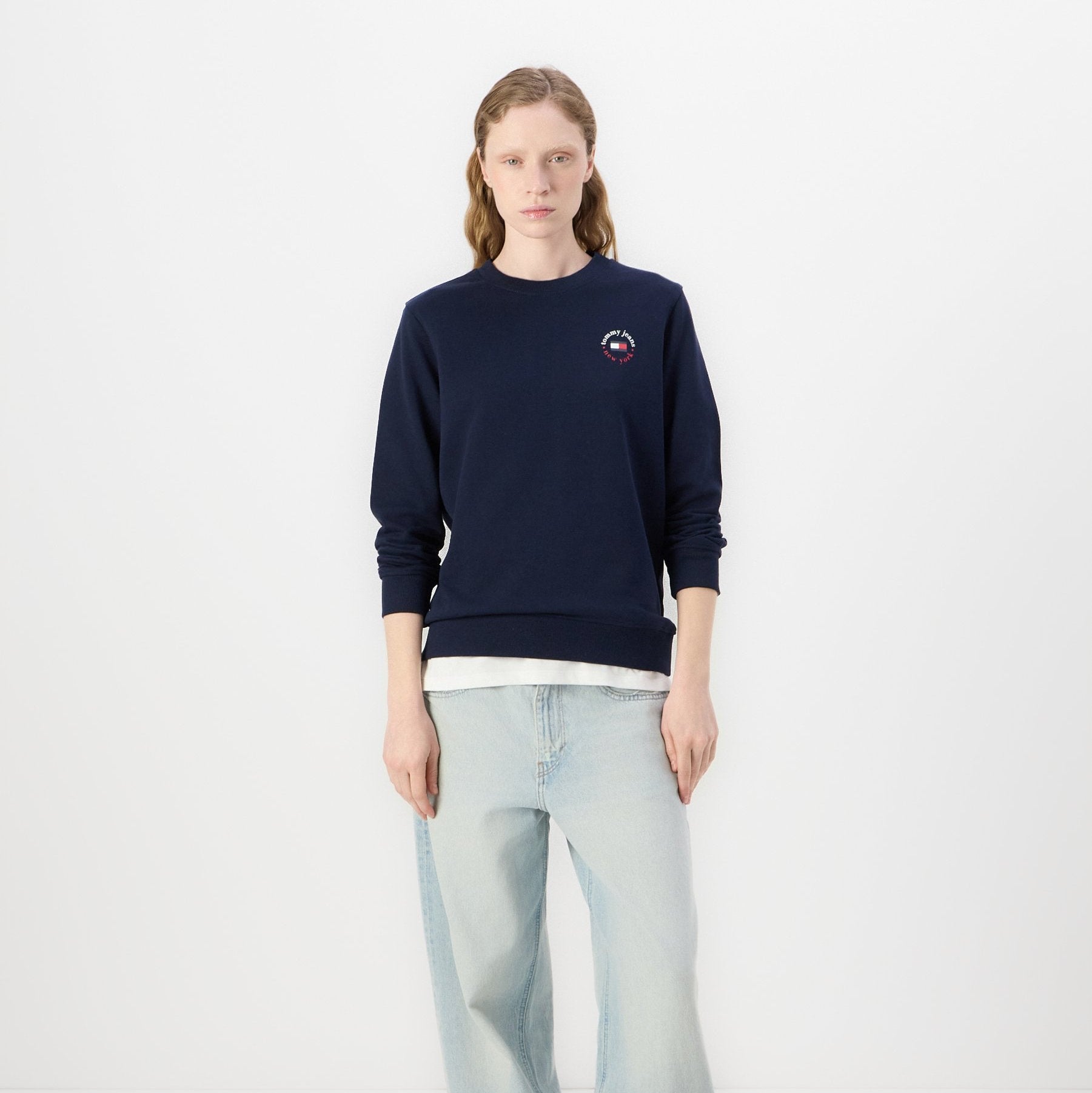 Tommy Hilfiger Essential Logo Crew Sweatshirt - Dark Night Navy