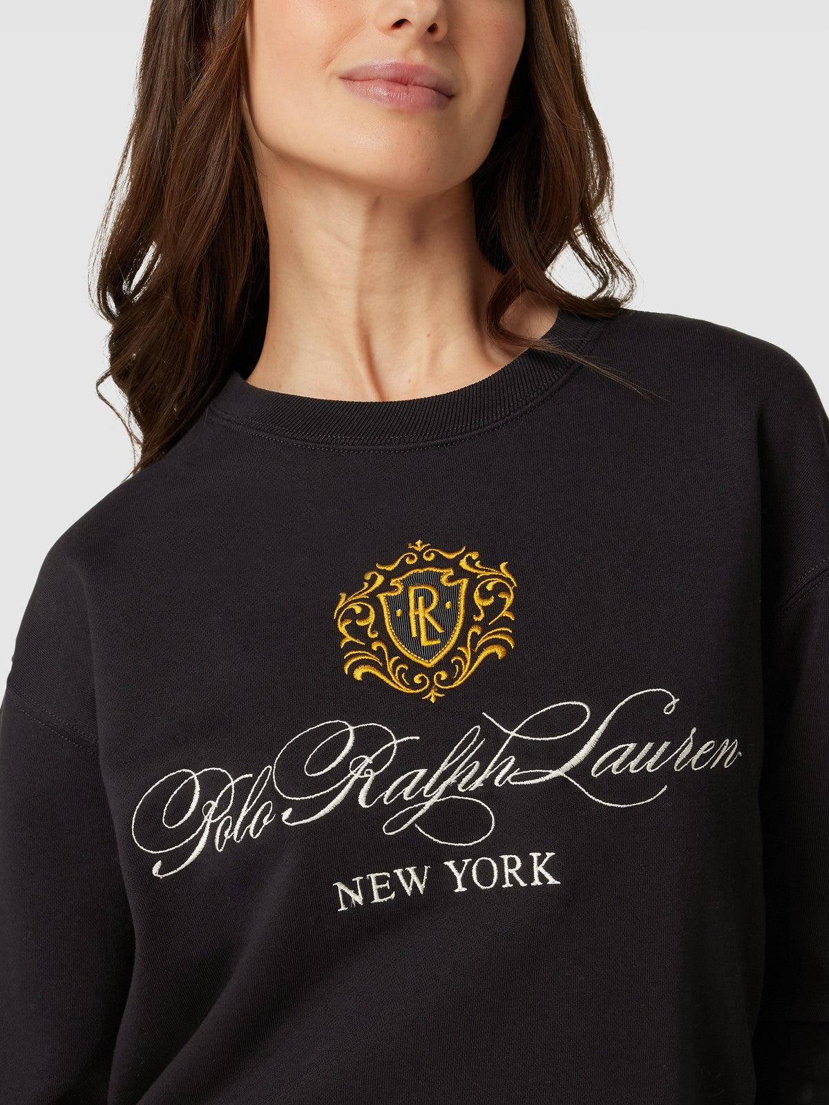 Polo Ralph Lauren Logo & Crest French Terry Sweatshirt