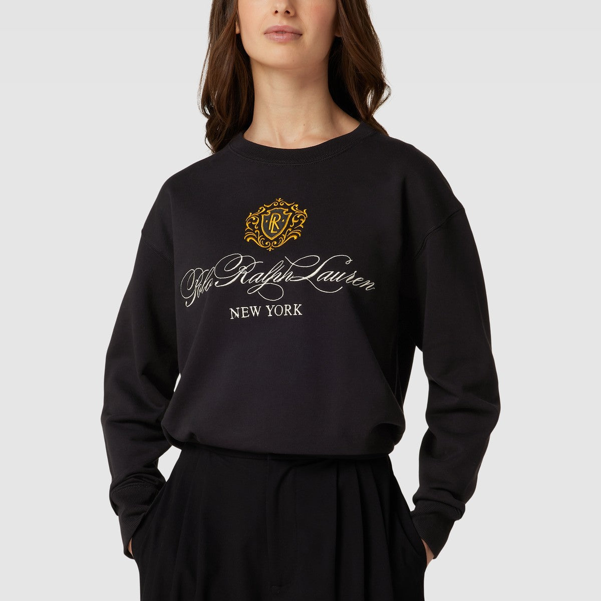 Polo Ralph Lauren Logo & Crest French Terry Sweatshirt
