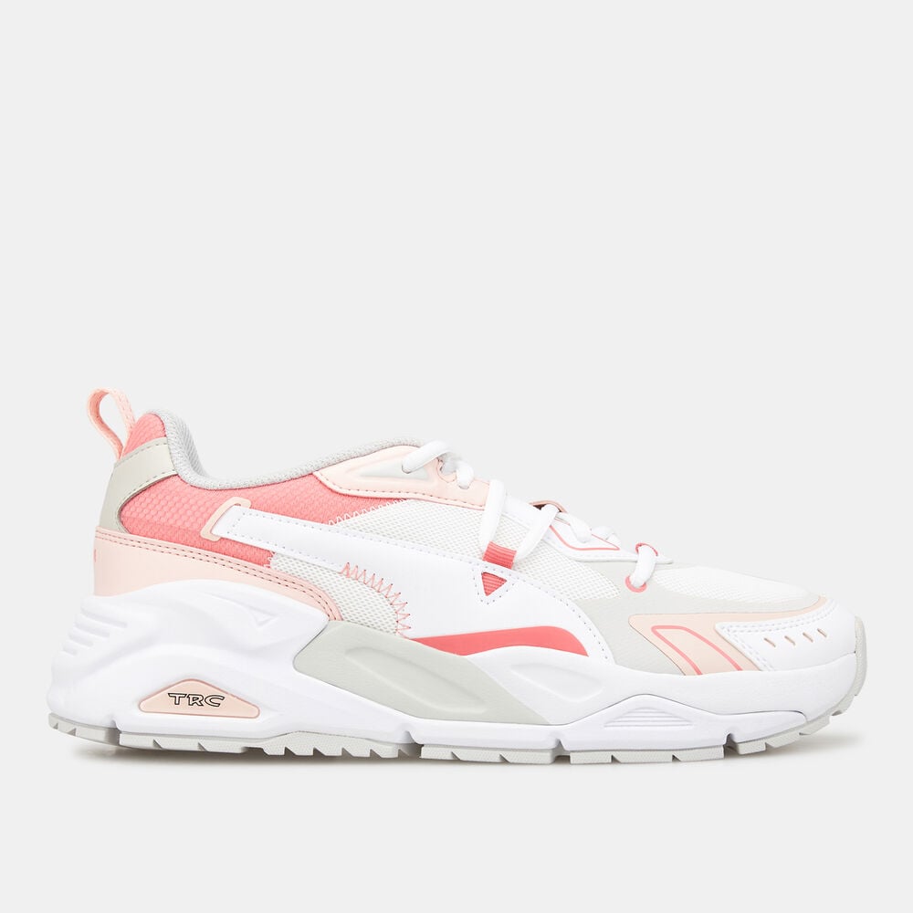 Puma Women's TRC Mira Tech Chrome Shoe in White & Pink