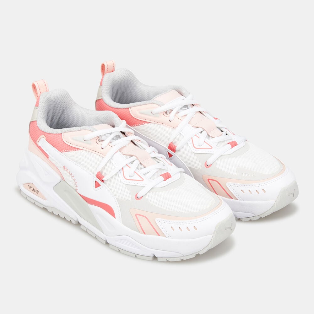 Puma Women's TRC Mira Tech Chrome Shoe in White & Pink