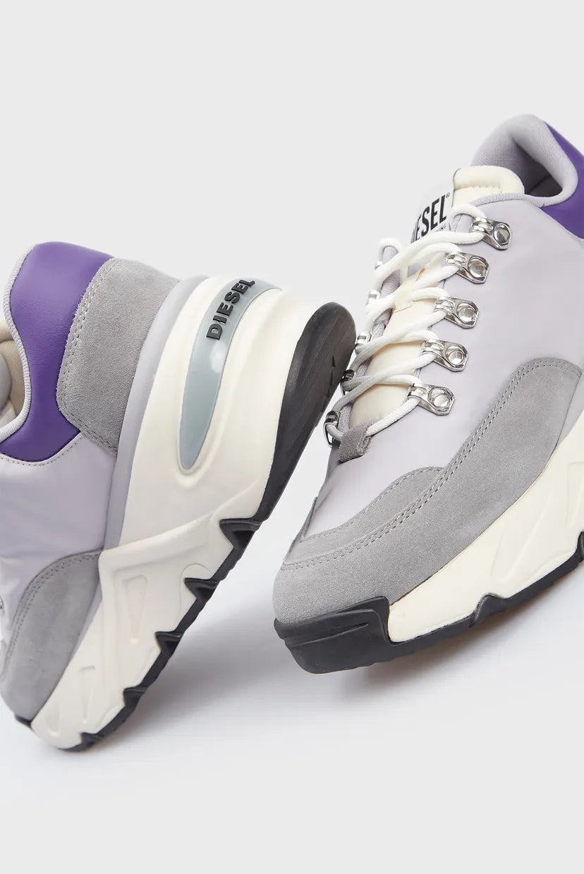 Diesel S-Herby Trek Evo Sneakers in Grey & Purple