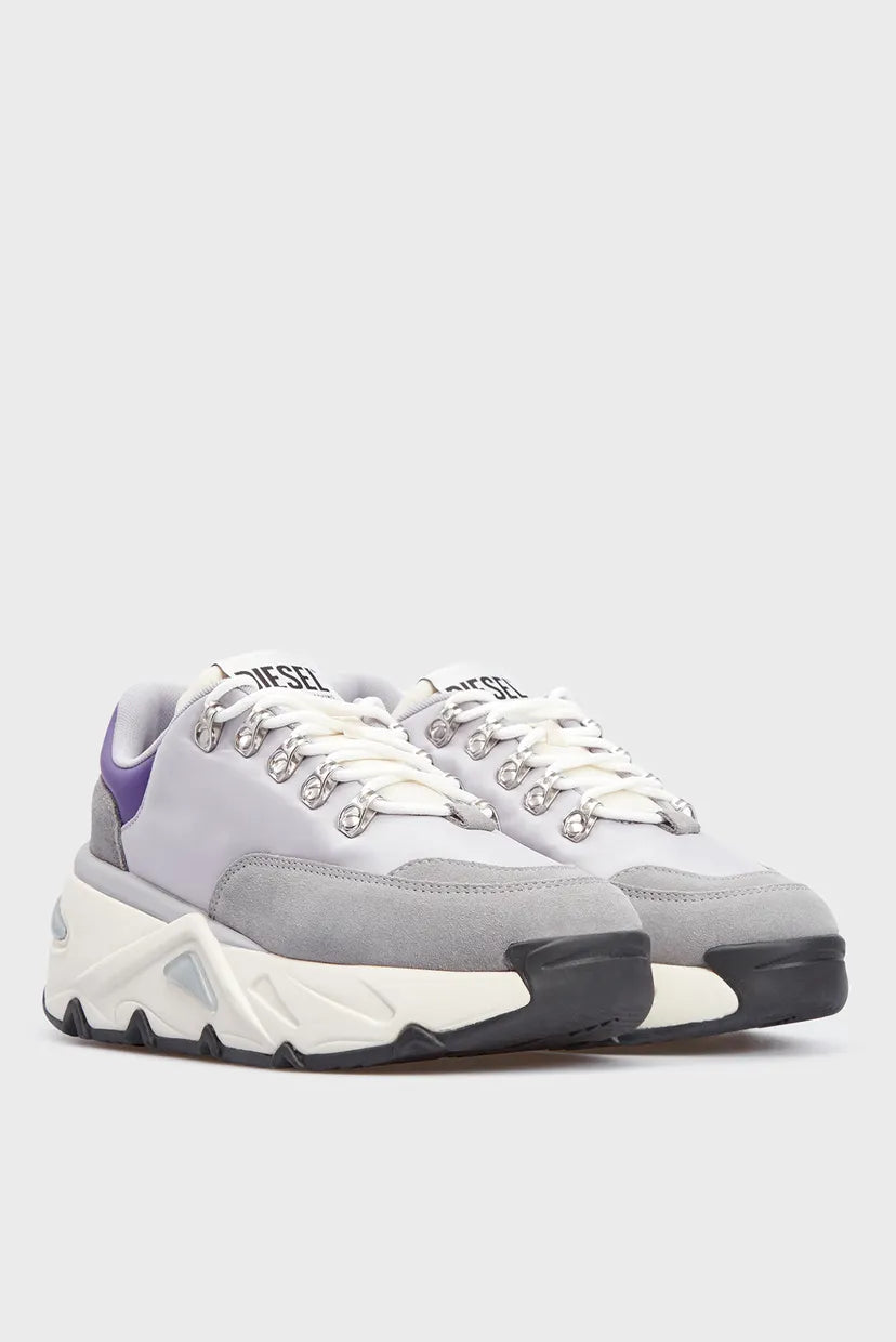 Diesel S-Herby Trek Evo Sneakers in Grey & Purple