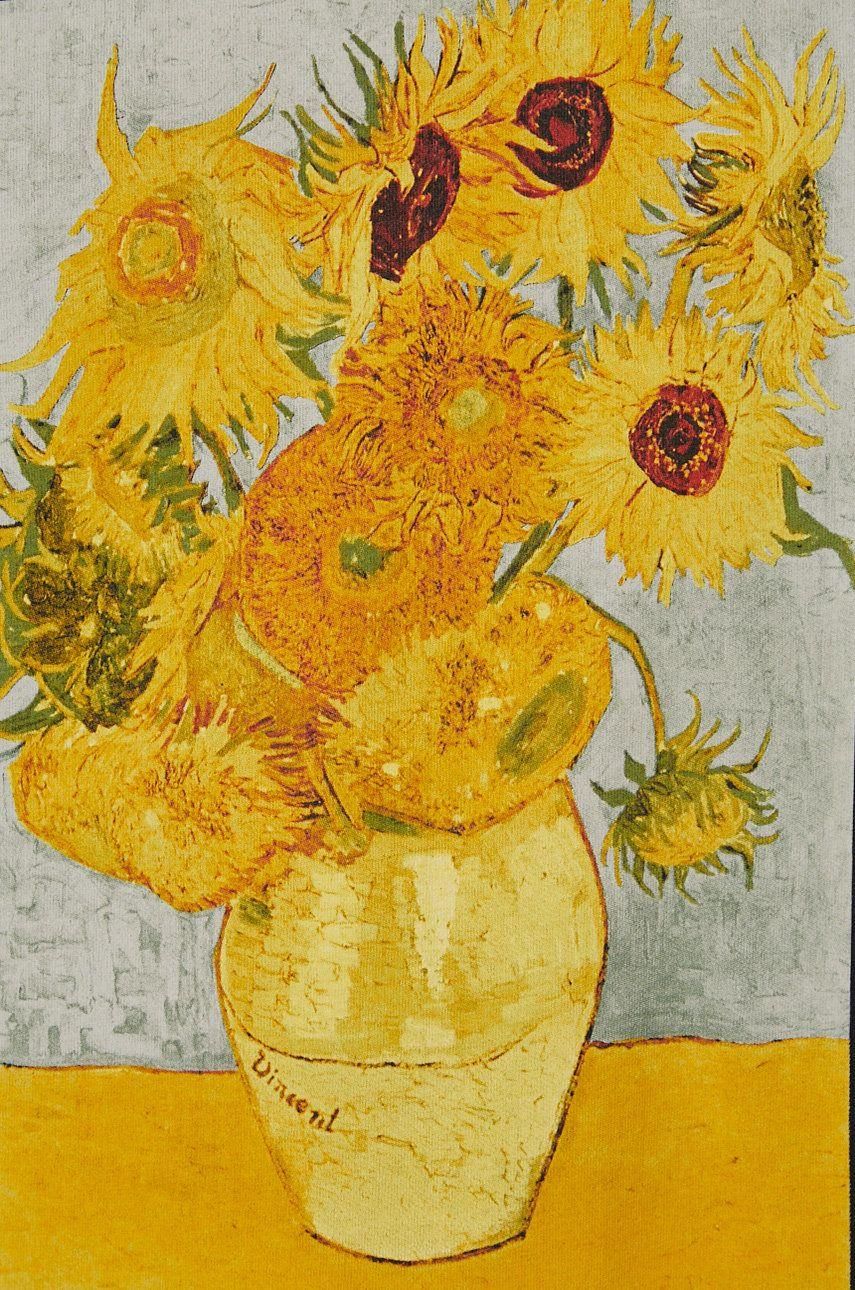 Vincent Van Gogh Sunflowers Long sleeve t-shirt in Black