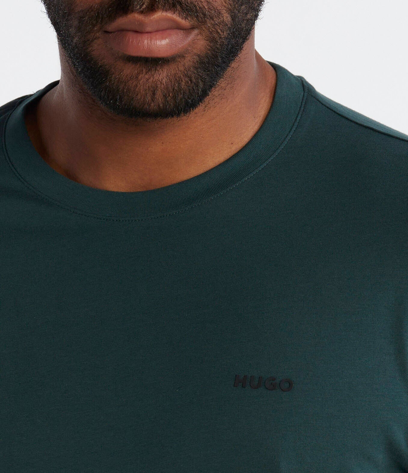Hugo Boss long-sleeved stretch cotton t-shirt in Green