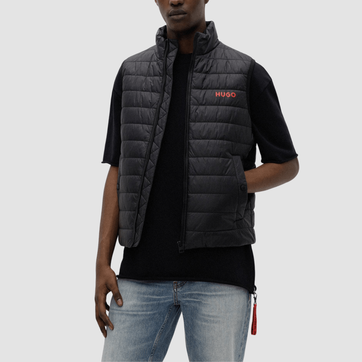 Hugo Boss Water Repellent Padded Vest in Black