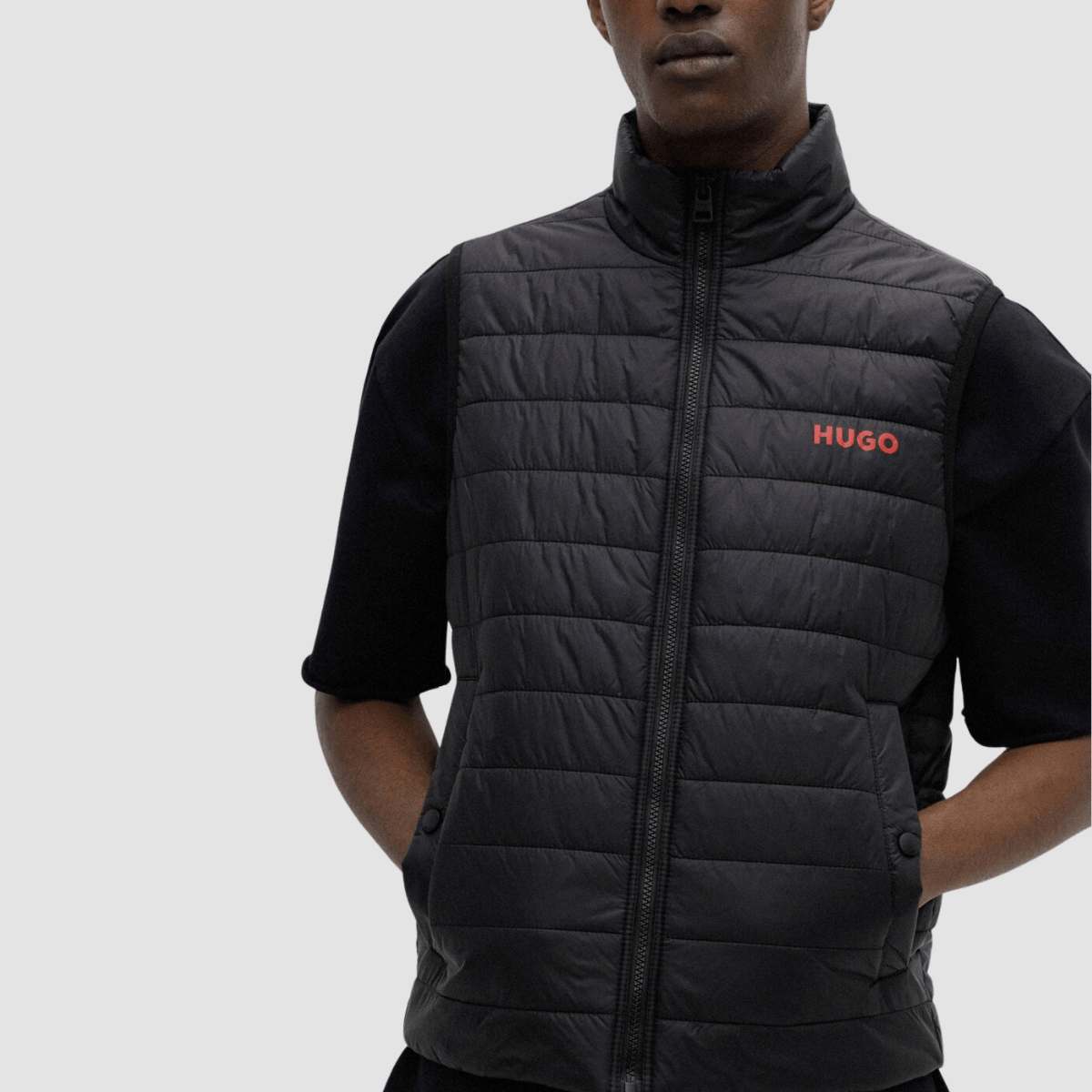 Hugo Boss Water Repellent Padded Vest in Black