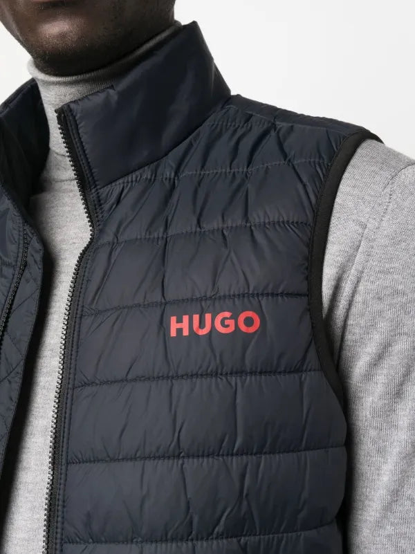 Hugo Boss Water Repellent Padded Vest in Navy