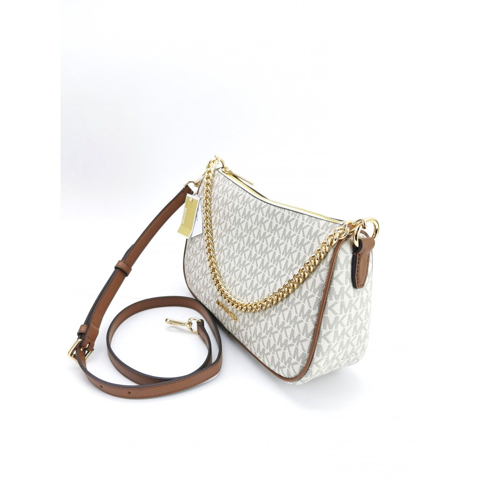 Michael Kors Small Chain Couchette in the brand signature monogram canvas