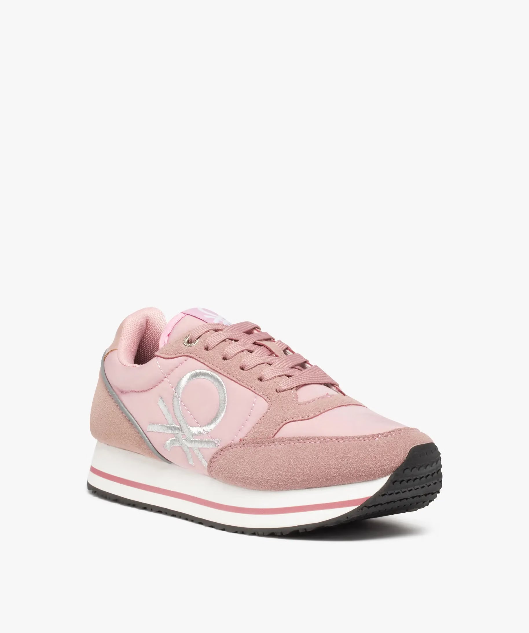 United Colors of Benetton Women Bull Lace up Casual Shoes in pink