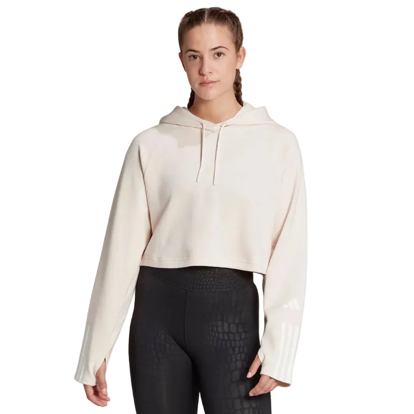 Adidas training Essential Cot HD Women three stripes Hoodie