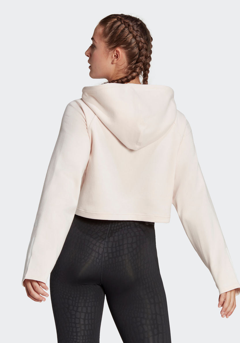 Adidas training Essential Cot HD Women three stripes Hoodie