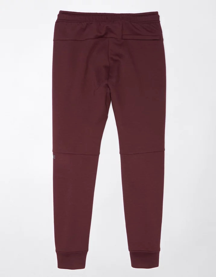 American Eagle 24/7 Tech Joggers in burgundy