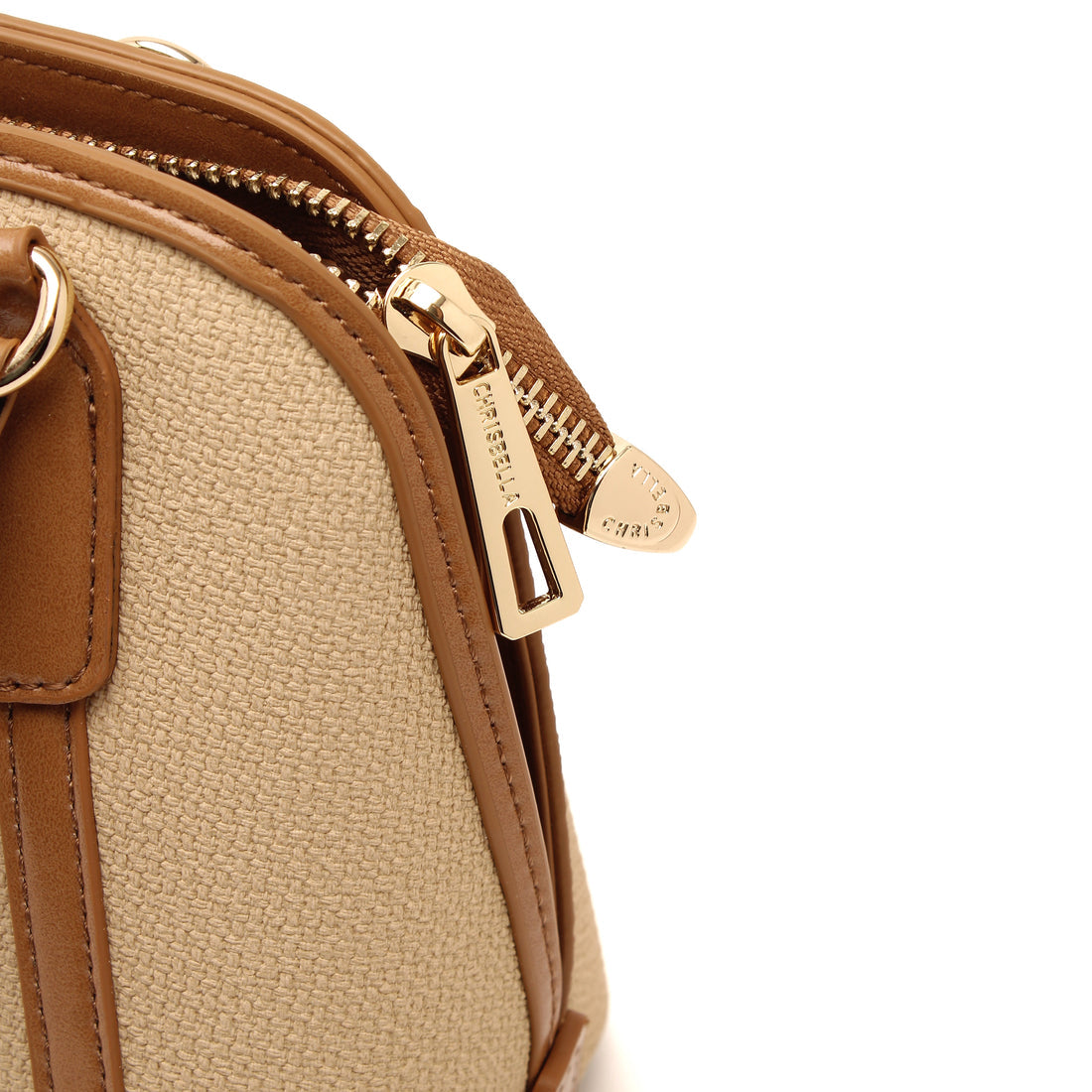 Chrisbella Sorelle Duo Handbag in beige