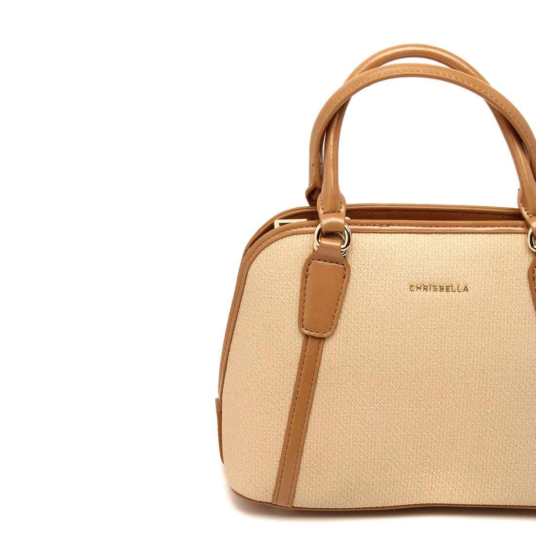 Chrisbella Sorelle Duo Handbag in beige