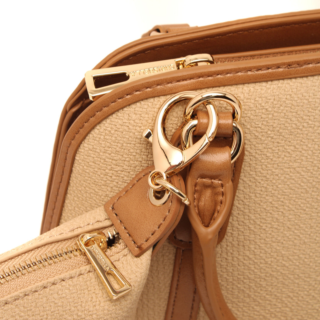 Chrisbella Sorelle Duo Handbag in beige