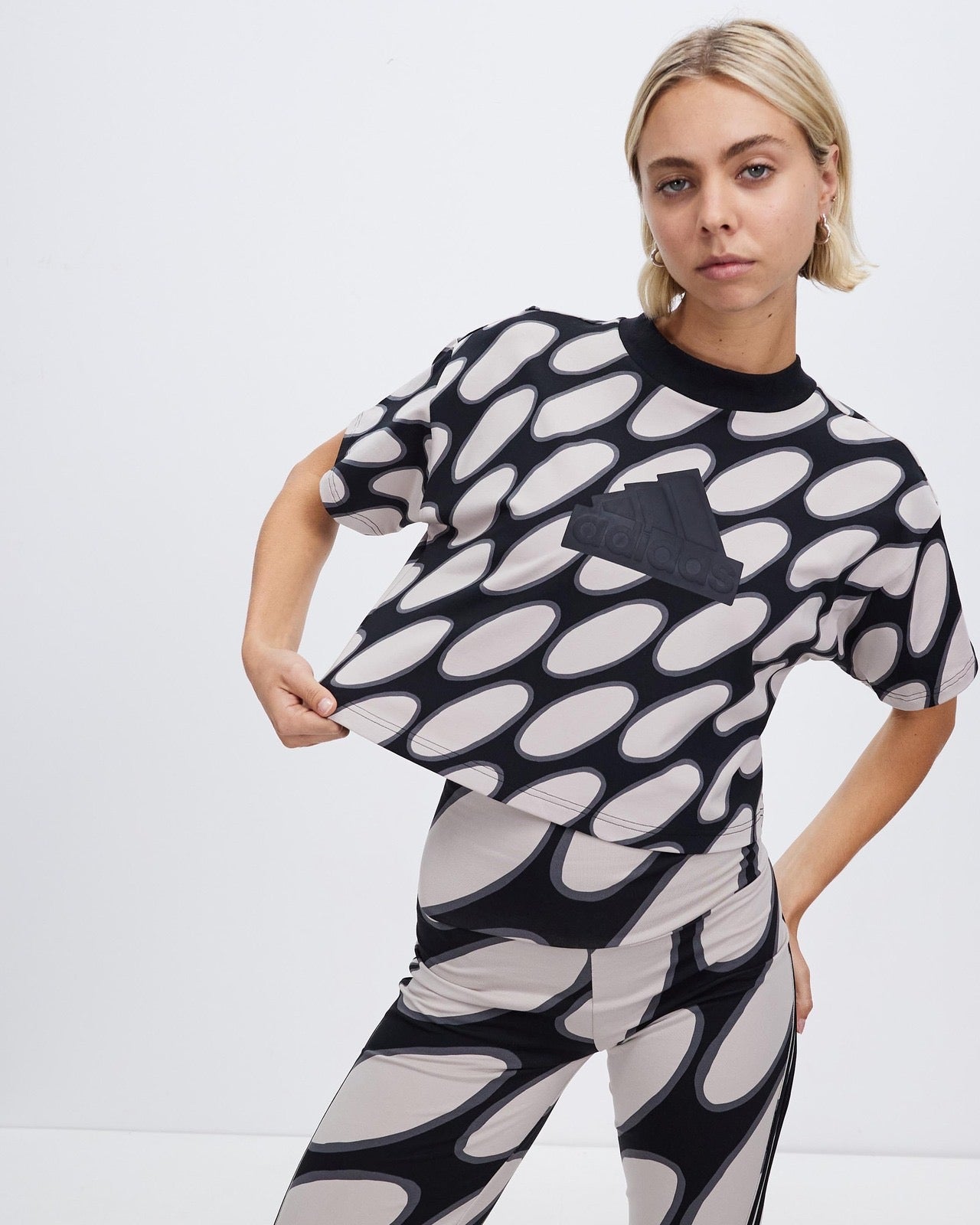 Adidas x Marimekko Future Icons 3 Stripes cropped t-shirt