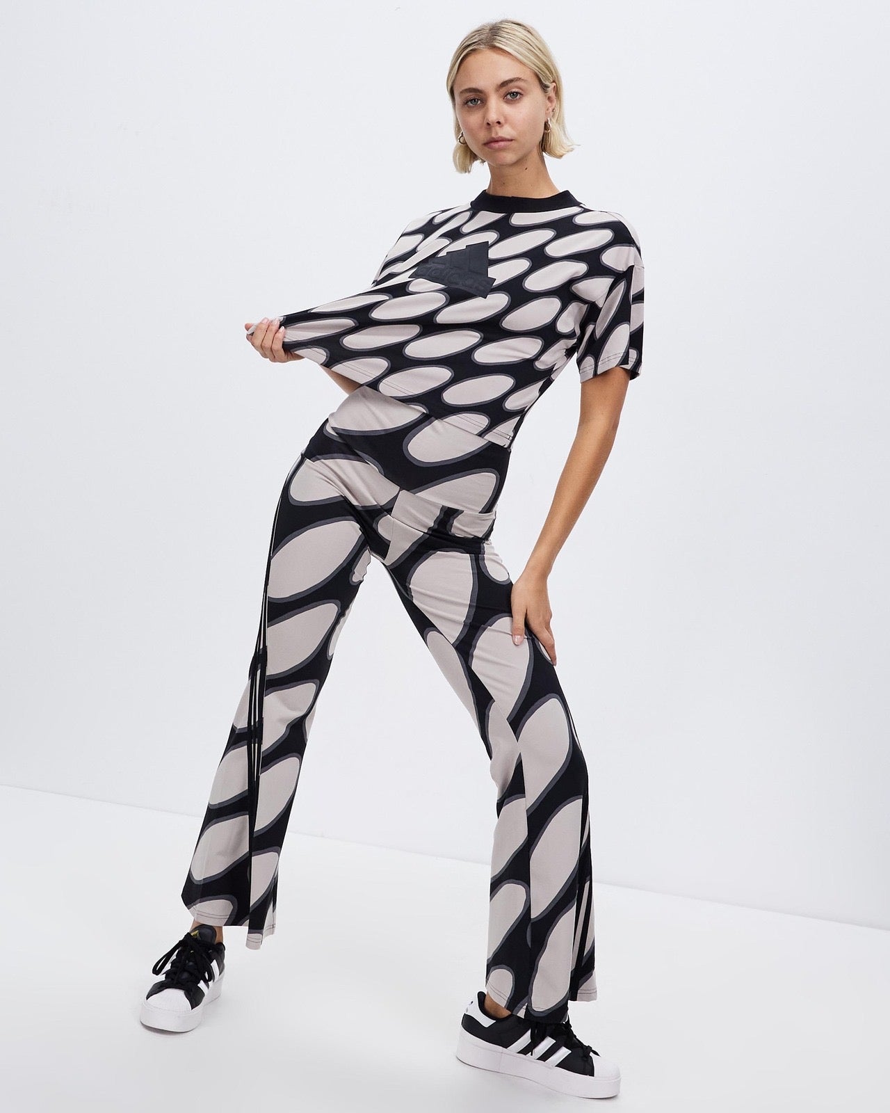 Adidas x Marimekko Future Icons 3 Stripes cropped t-shirt