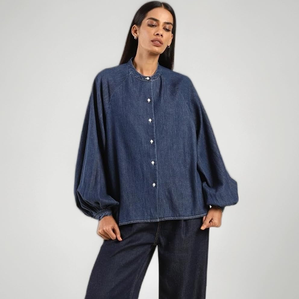 Levis x Deepika Padukone puffy-sleeved cotton shirt